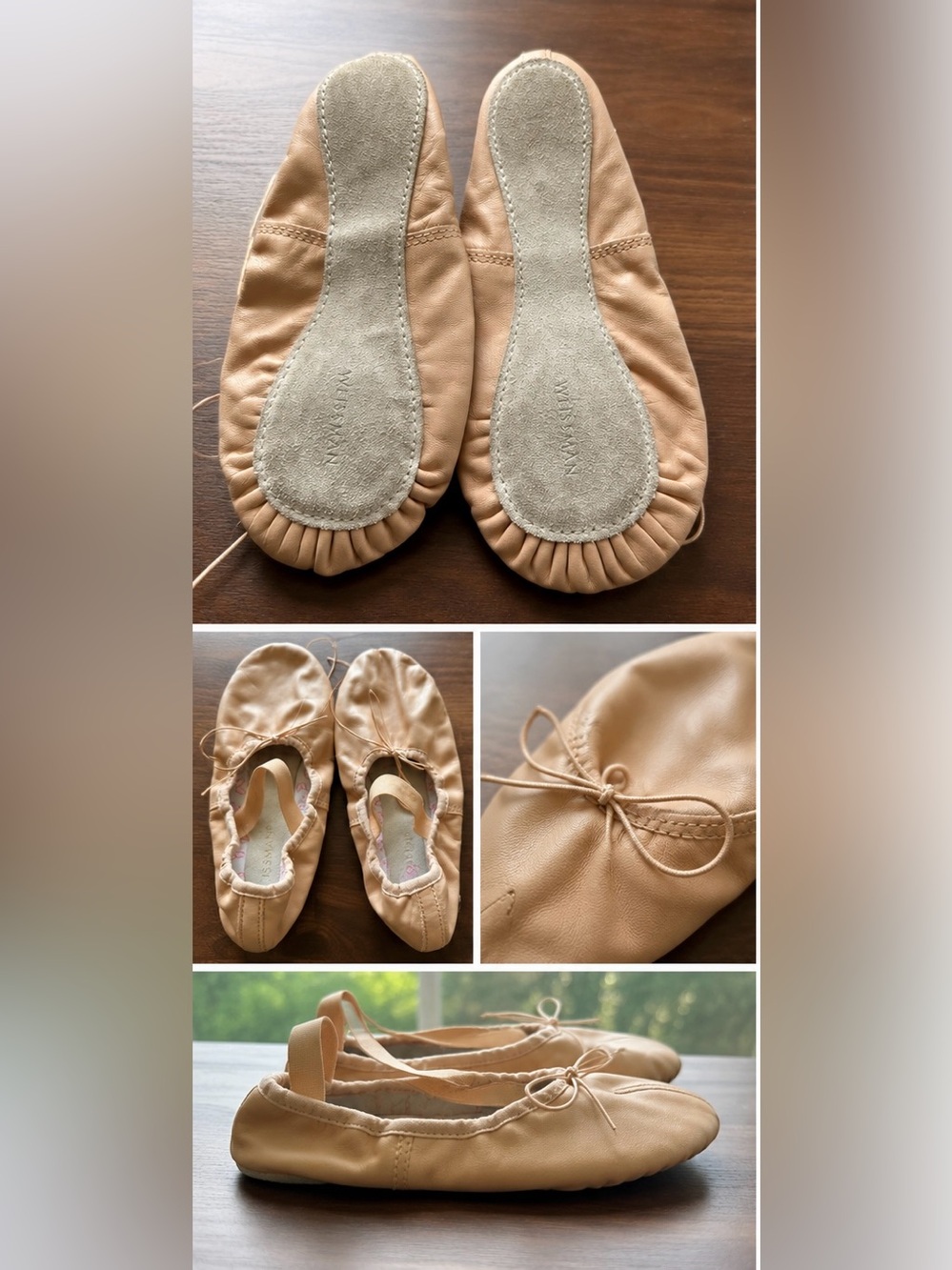 Weissman Kids Ballet Flats in Nude/Tan